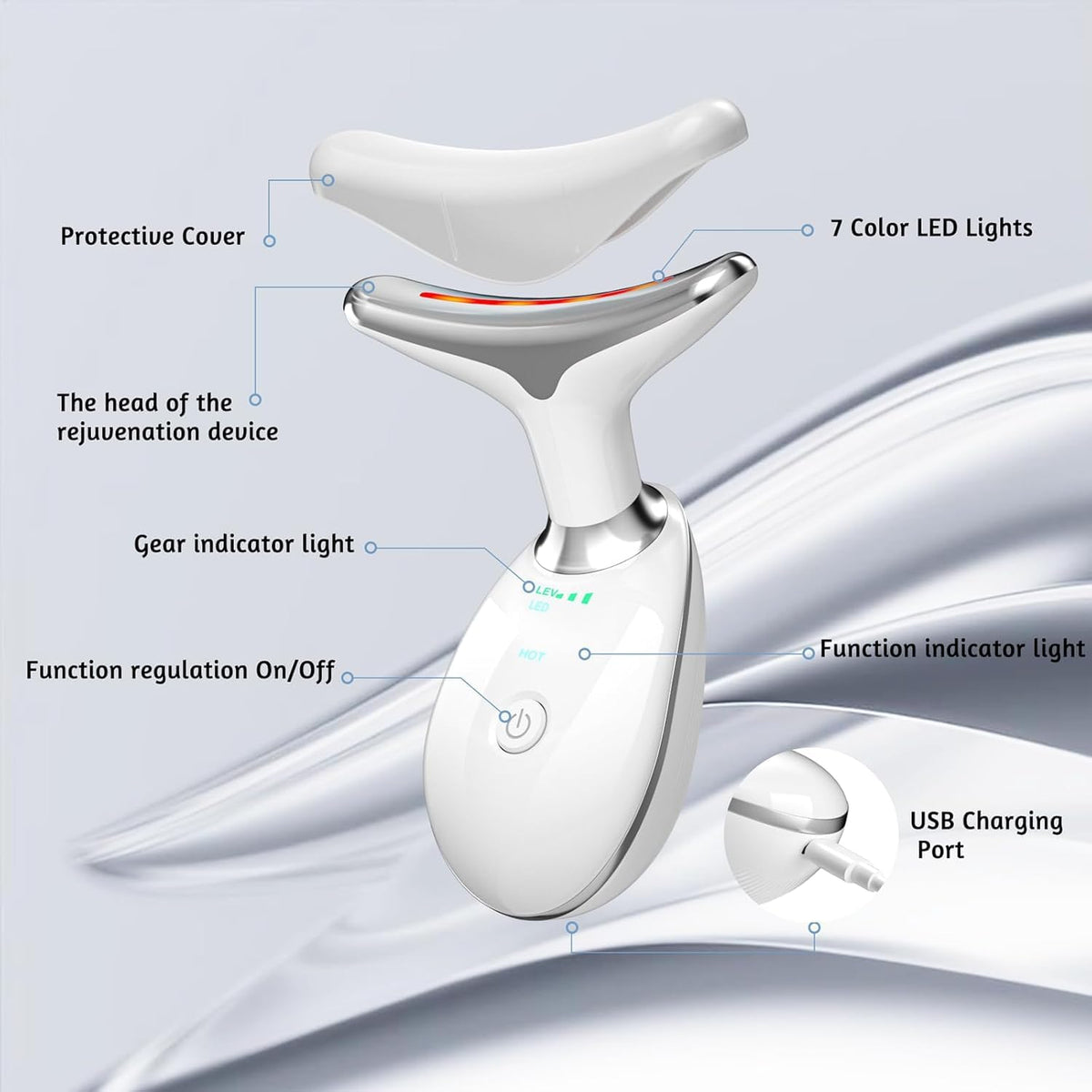 Bukhira™ Glow 7-LED Neck & Face Massager