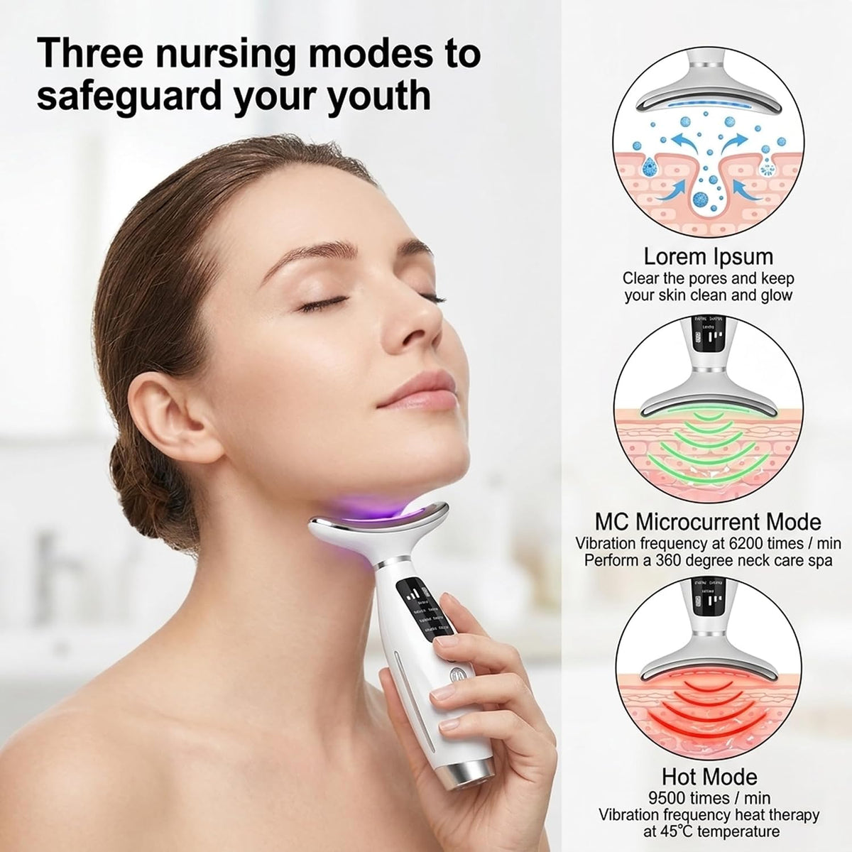 Bukhira™ GlowLift 7-LED Facial Massager
