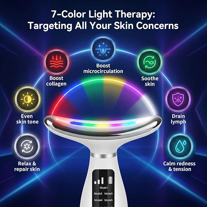 Bukhira™ GlowLift 7-LED Facial Massager
